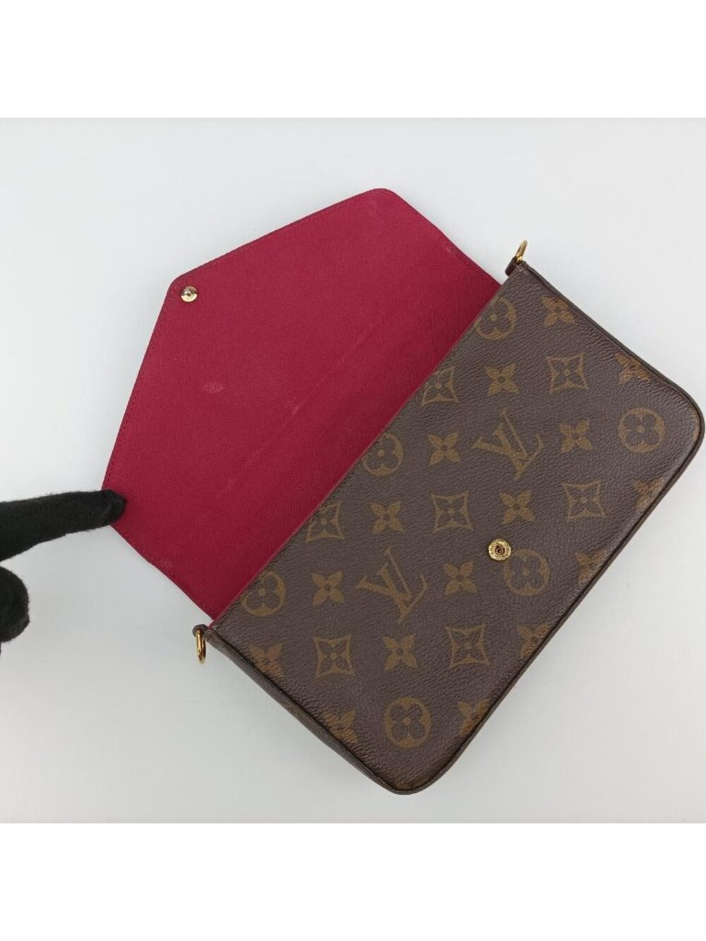 ★SOLD★ Louis Vuitton Pochette Felicity Monogram Brown Canvas Pouch - Picture 13 of 15